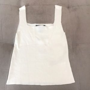 Cream tank crop top
